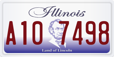 IL license plate A107498
