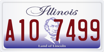 IL license plate A107499