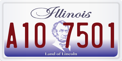 IL license plate A107501