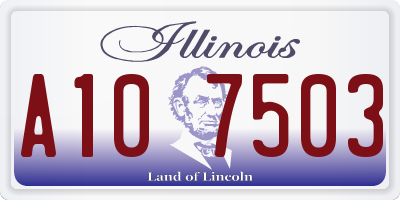 IL license plate A107503