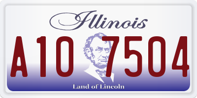 IL license plate A107504