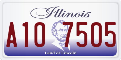IL license plate A107505