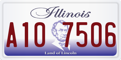 IL license plate A107506