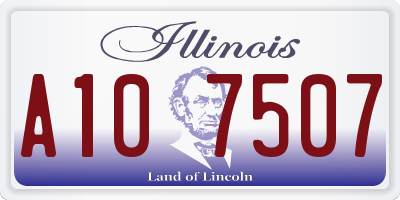 IL license plate A107507