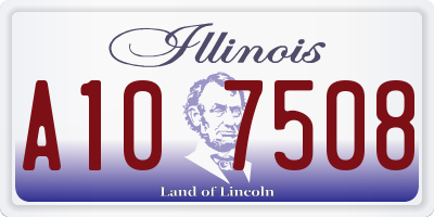 IL license plate A107508