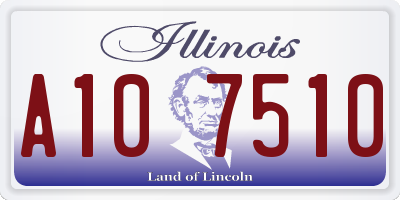 IL license plate A107510