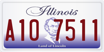 IL license plate A107511