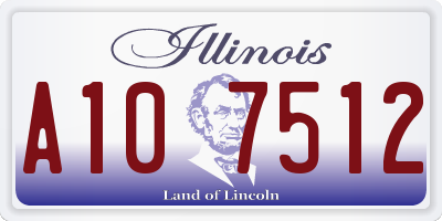 IL license plate A107512