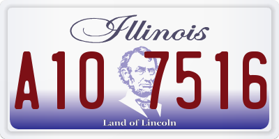 IL license plate A107516