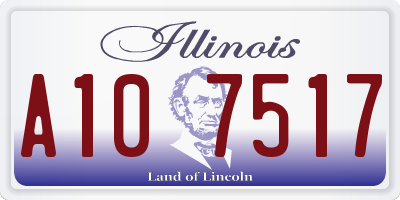 IL license plate A107517