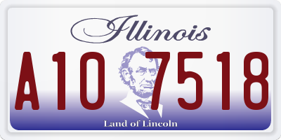 IL license plate A107518