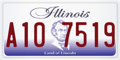 IL license plate A107519