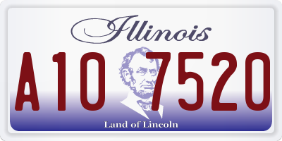 IL license plate A107520