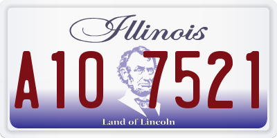 IL license plate A107521