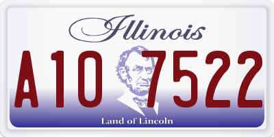 IL license plate A107522