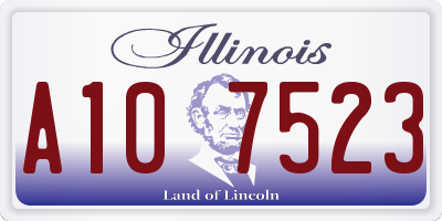 IL license plate A107523