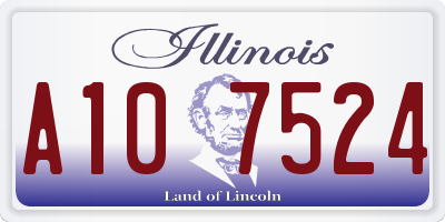 IL license plate A107524