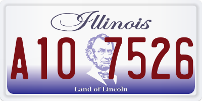 IL license plate A107526