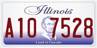 IL license plate A107528