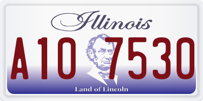 IL license plate A107530