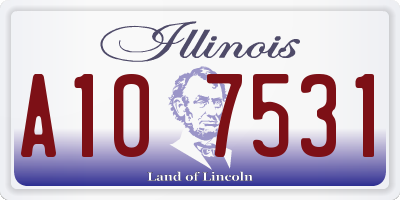 IL license plate A107531