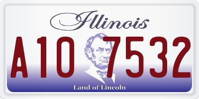 IL license plate A107532