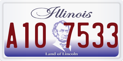 IL license plate A107533