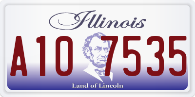 IL license plate A107535