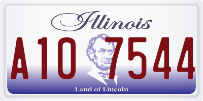 IL license plate A107544
