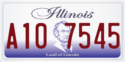 IL license plate A107545