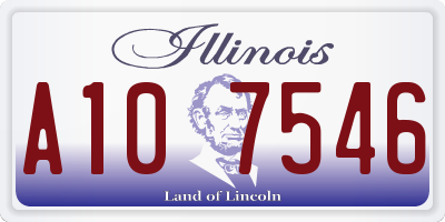 IL license plate A107546