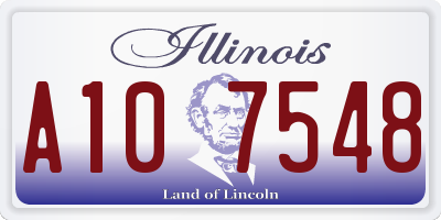 IL license plate A107548