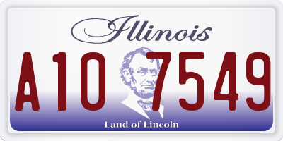 IL license plate A107549
