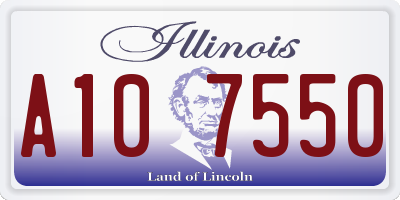 IL license plate A107550