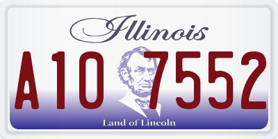 IL license plate A107552