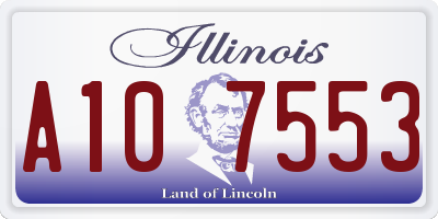 IL license plate A107553