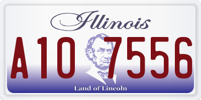 IL license plate A107556