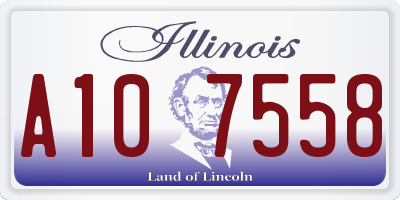 IL license plate A107558