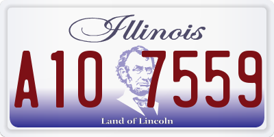 IL license plate A107559