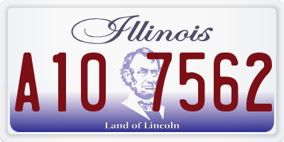IL license plate A107562