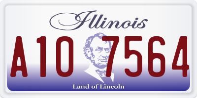 IL license plate A107564