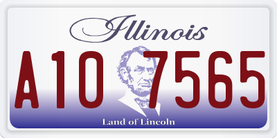 IL license plate A107565