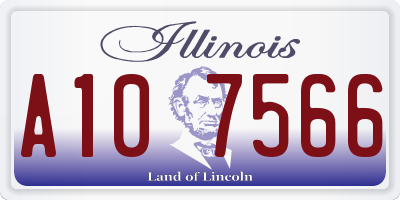 IL license plate A107566