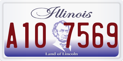 IL license plate A107569