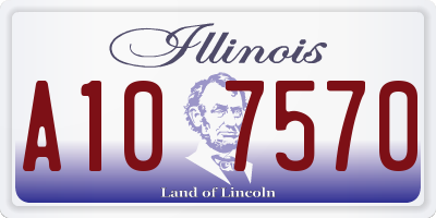 IL license plate A107570