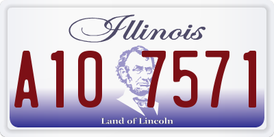 IL license plate A107571
