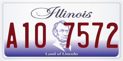 IL license plate A107572