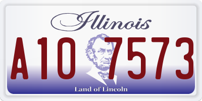 IL license plate A107573