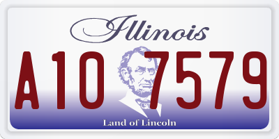 IL license plate A107579