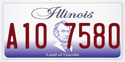 IL license plate A107580